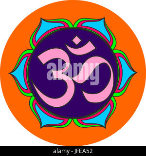 Om sacred Sound Symbol Stockfoto