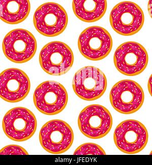 Nahtlose Hintergrund von Donuts mit Gebäck-pads Stock Vektor