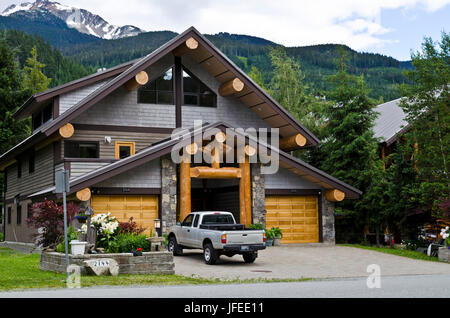 Großes schönes Haus in Whistler, Britisch-Kolumbien, Kanada Stockfoto