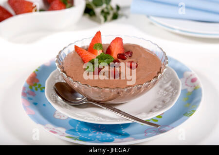 Mousse au chocolat Stockfoto