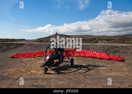 Trike mit Motorschirm, Teneriffa, Spanien Stockfoto