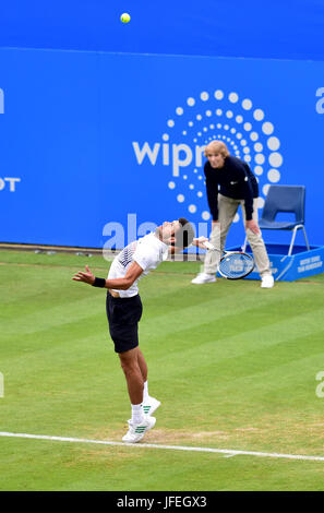 Novak Djokovic Serbien während der Aegon International Eastbourne-Tennis-Turnier in Devonshire Park Eastbourne Sussex UK. 30. Juni 2017 Stockfoto