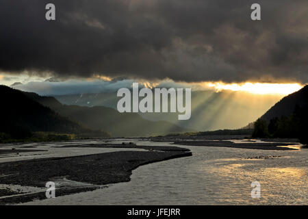 Nordamerika, USA, Alaska, Resurrection River in der Nähe Seward Stockfoto