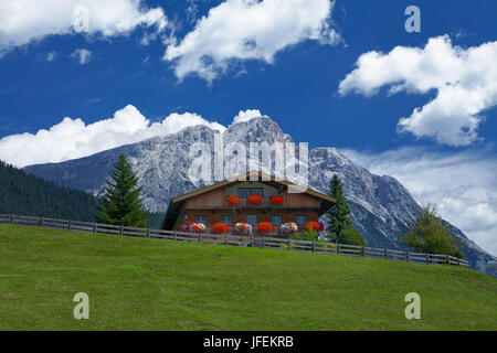 Osterreich Tirol Wildermieming Hohe Munde Berg Stockfoto Bild