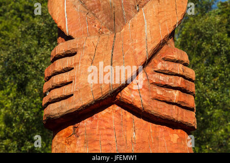 Chile, Araucania, Temuco, Mapuche, Gebet Feld Nguillatan, rituellen Charakter Stockfoto