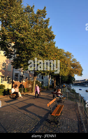 Schweiz, Kanton Basel-Stadt, Basel, Kleinbasel Stadtteil am rechten Ufer des Rheins Stockfoto