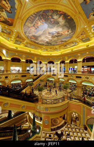 China, Macau, Taipa, Insel, The Venetian Macao Hotel und Casino, The Great Hall Stockfoto