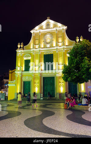 China, Macau, Altstadt, UNESCO-Welterbe, St. Dominic Kirche (Sao Domingos) Stockfoto