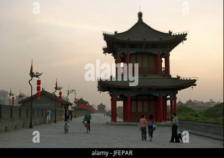 China, Provinz Shaanxi, Xi' An, Stadtmauer in der Nähe von South Gate Stockfoto