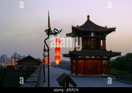 China, Provinz Shaanxi, Xi' An, Stadtmauer in der Nähe von South Gate Stockfoto