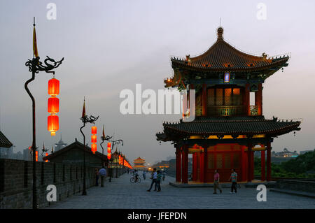 China, Provinz Shaanxi, Xi' An, Stadtmauer in der Nähe von South Gate Stockfoto