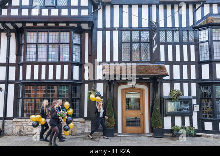 England, Warwickshire, Stratford Straßenszene Stockfoto