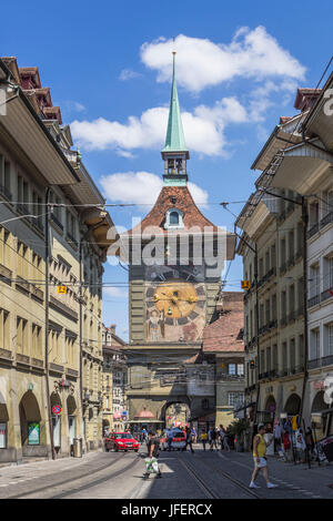 Schweiz, Bern, Kramgasse Straße, Altstadt Stockfoto