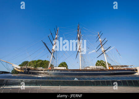 England, London, Greenwich, Cutty Sark, ein englischer Tee und Wolle Clipper Stockfoto