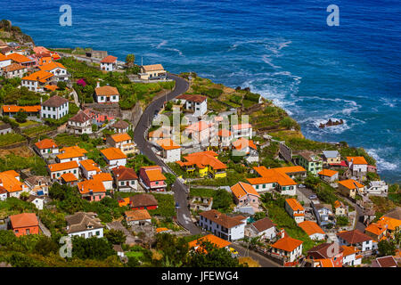 Dorf Seixal in Madeira Portugal Stockfoto