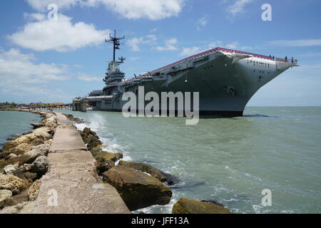 Uss lexington oder die blaue ghost Essex-Klasse Flugzeugträger während des Zweiten Weltkrieges für die United States Navy gebaut. in Corpus Christi, Texas Stockfoto