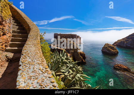 Festung in Berlenga Insel - Portugal Stockfoto