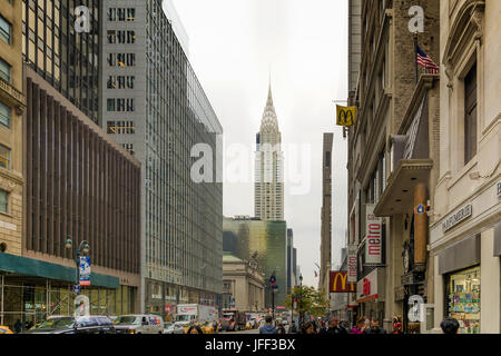 Städtische Szene in 42 Street in New York Stockfoto