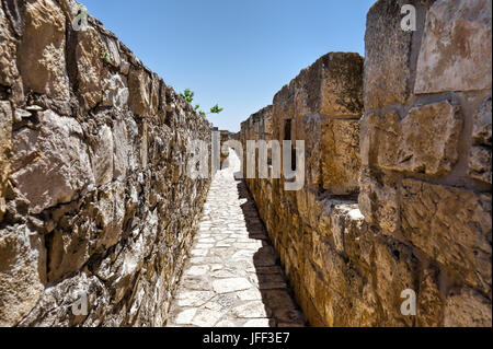 Wände, die die Altstadt von Jerusalem. Stockfoto