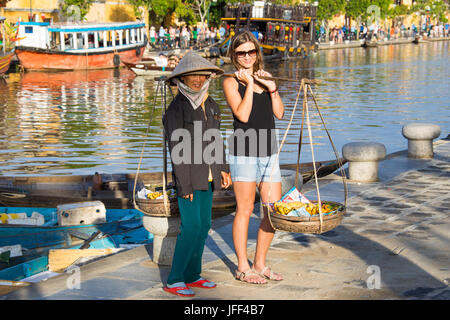 Tourist in Hoi an, Vietnam Stockfoto