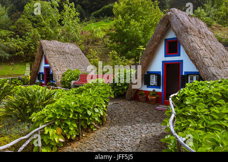 Traditionelles Haus in Santana Madeira Portugal Stockfoto