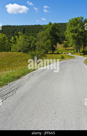 Straße in die Französischen Alpen Stockfoto