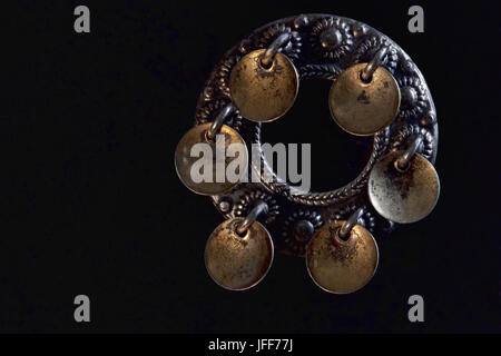 Silber runde Brosche Anhänger Stockfoto