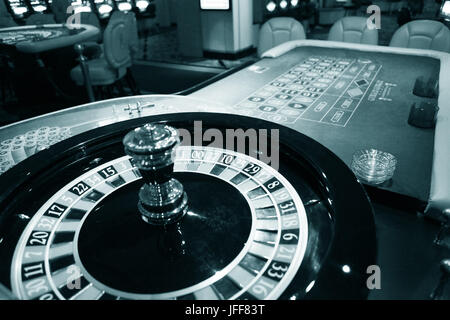 Roulette-Rad in casino Stockfoto