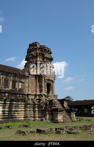 Tempelanlage Angkor Wat, Siem Reap, Kambodscha, Asien Stockfoto