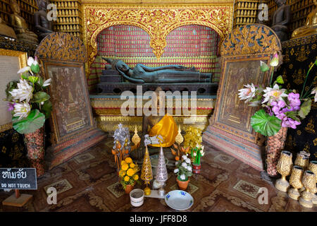 Wat Xieng Thong buddhistischen Tempel in Luang Prabang, Laos, Asien Stockfoto