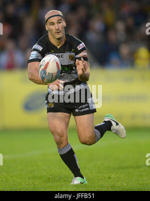 Hull FC Danny Houghton in Aktion während der Betfred Super League match bei den Weg der Besserung-A-Schlauch-Dschungel, Castleford. PRESSEVERBAND Foto. Bild Datum: Freitag, 30. Juni 2017. Vgl. PA Geschichte RUGBYL Castleford. Bildnachweis sollte lauten: Anna Gowthorpe/PA Wire. Einschränkungen: Nur zur redaktionellen Verwendung. Keine kommerzielle Nutzung. Keine falschen Handelsvereinigung. Keine video Emulation. Keine Manipulation von Bildern. Stockfoto