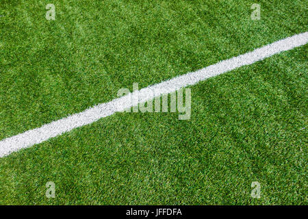 Linien auf Fußball-Fußball-Feld Stockfoto