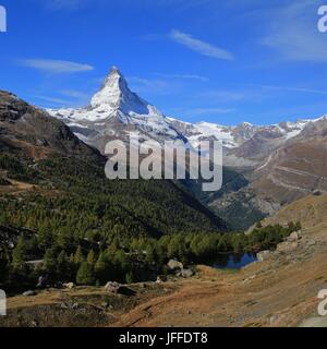 Herbsttag in Zermatt Stockfoto