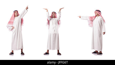 Arabische Mann Drücken der virtuellen Tasten Stockfoto