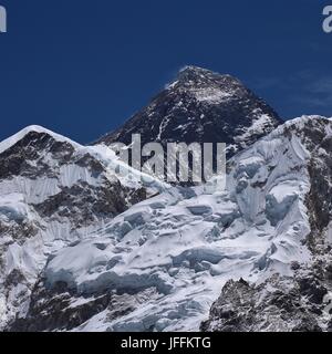 Mount Everest im Frühjahr Stockfoto