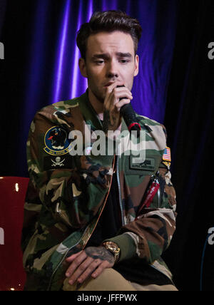 Bala Cynwyd, PA, USA. 27. Juni 2017. Englische Sängerin Liam Payne Besuche Q102 Performance-Theater. Stockfoto