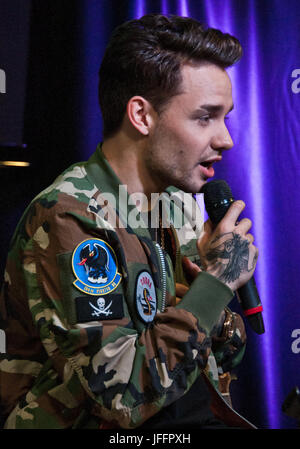 Bala Cynwyd, PA, USA. 27. Juni 2017. Englische Sängerin Liam Payne Besuche Q102 Performance-Theater. Stockfoto