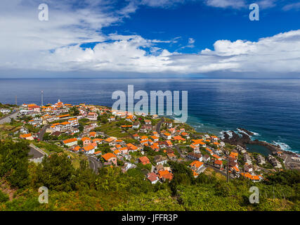 Dorf Seixal in Madeira Portugal Stockfoto