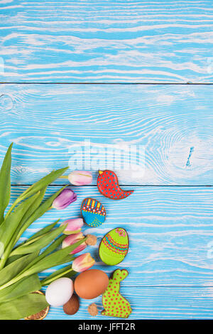 Tulpen und Lebkuchen Stockfoto