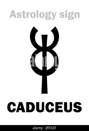 Astrologie: Mercury CADUCEUS Stockfoto