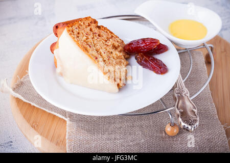 Stück Kuchen Datum und Termine Stockfoto