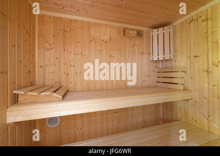 Sauna-Innenraum Stockfoto