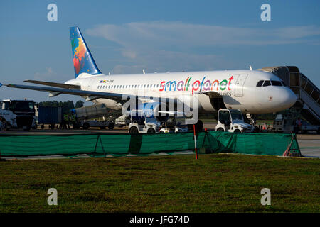 Kleine Planeten Airlines Flugzeug Stockfoto