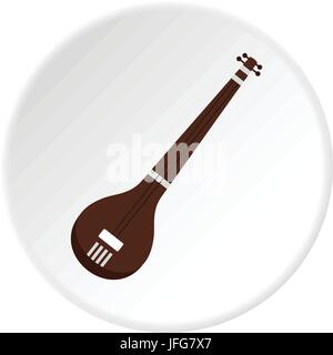 Traditionellen indischen Sarod Symbol Kreis Stock Vektor