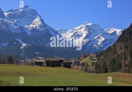 Frühling im Berner Oberland Stockfoto