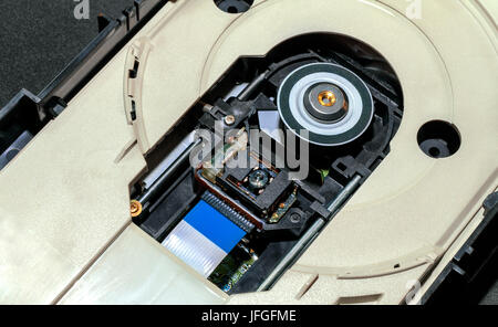 Öffnen CD-DVD-ROM Stockfoto