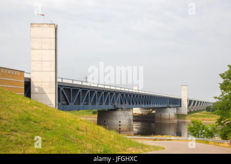 Elbe-Havel-Kanal Magdeburg Stockfoto