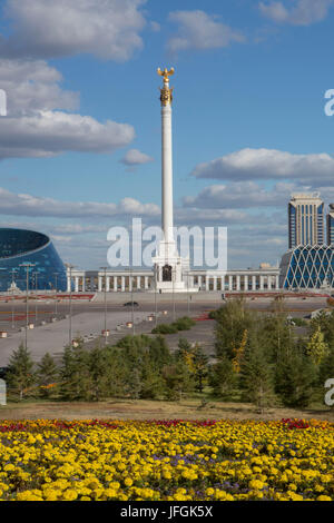 Kasachstan, Astana Stadt, neue Administrative Stadt, Kazak Yeli, kasachische Land, Denkmal, Stockfoto