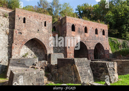 England, Shropshire, Ironbridge, Blists Hill viktorianischen Stadt, historische Eisenhütte Stockfoto