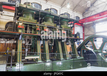 England, Yorkshire, Sheffield, Kelham Insel-Museum, Fluss Don Dampfmaschine, die größte Dampfmaschine im Vereinigten Königreich Stockfoto